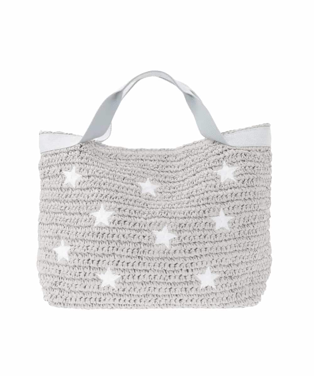 ZM5GE05060 al'aise modulation(アレーズモジュレーション) 星柄トートかごバッグ グレー