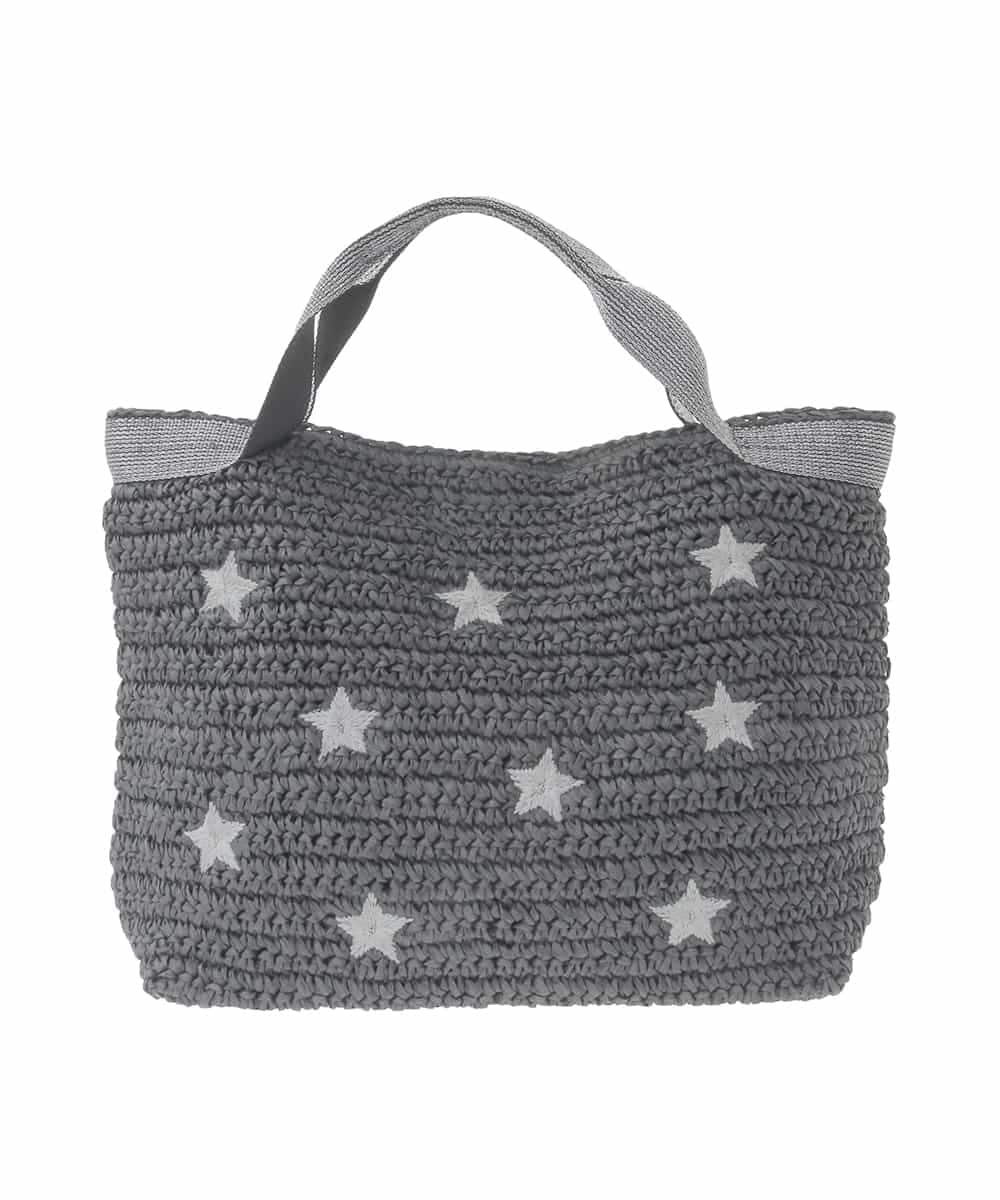 ZM5GE05060 al'aise modulation(アレーズモジュレーション) 星柄トートかごバッグ ブラック