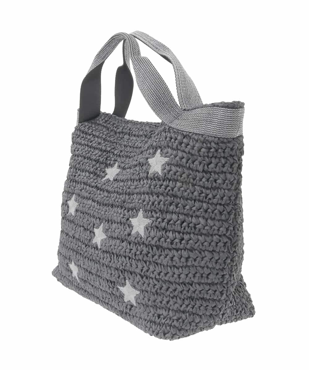 ZM5GE05060 al'aise modulation(アレーズモジュレーション) 星柄トートかごバッグ ブラック