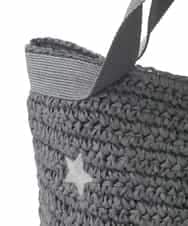 ZM5GE05060 al'aise modulation(アレーズモジュレーション) 星柄トートかごバッグ ブラック