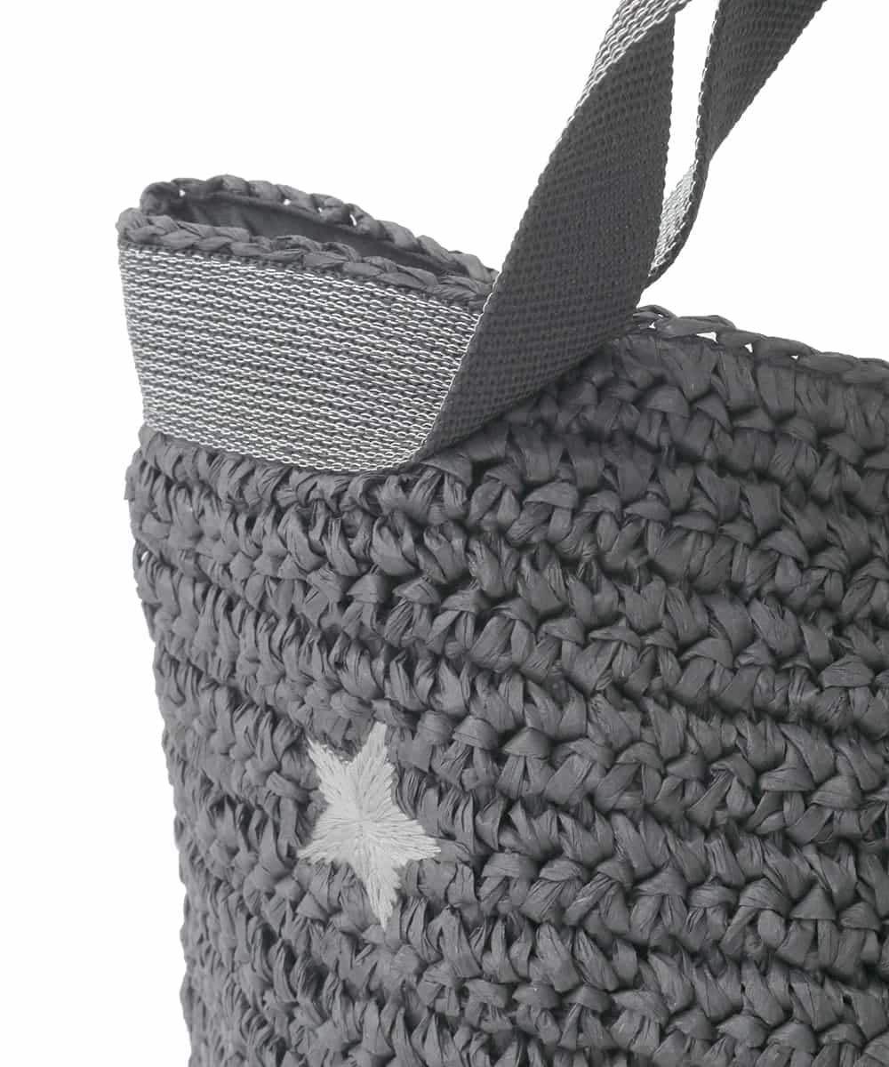 ZM5GE05060 al'aise modulation(アレーズモジュレーション) 星柄トートかごバッグ ブラック