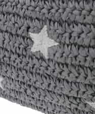 ZM5GE05060 al'aise modulation(アレーズモジュレーション) 星柄トートかごバッグ ブラック