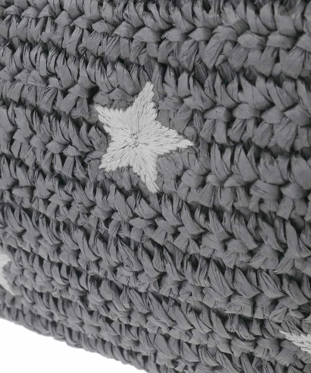 ZM5GE05060 al'aise modulation(アレーズモジュレーション) 星柄トートかごバッグ ブラック