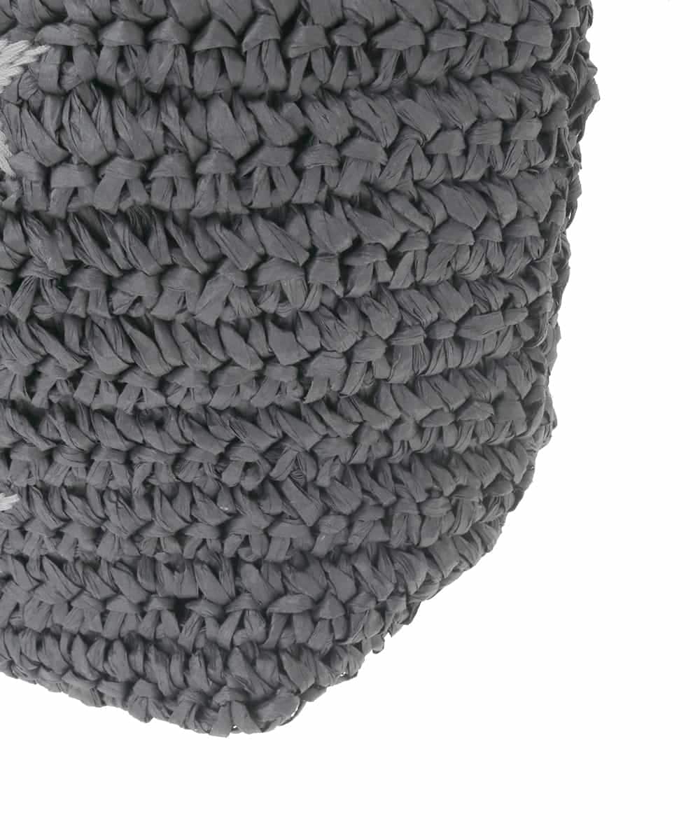 ZM5GE05060 al'aise modulation(アレーズモジュレーション) 星柄トートかごバッグ ブラック