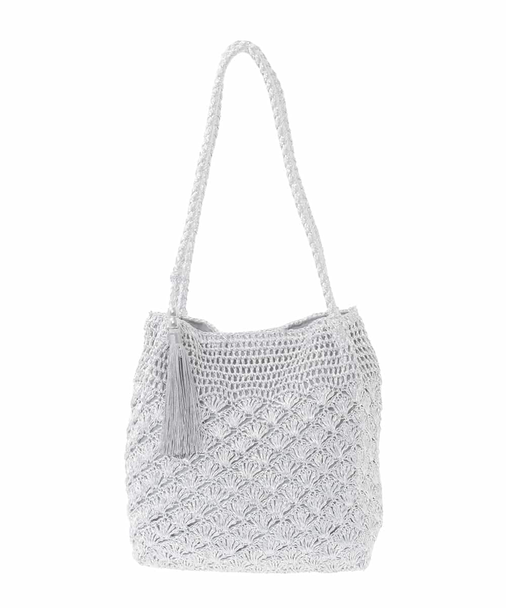 ZM5GE06060 al'aise modulation(アレーズモジュレーション) メタルコードメッシュショルダーバッグ シルバー