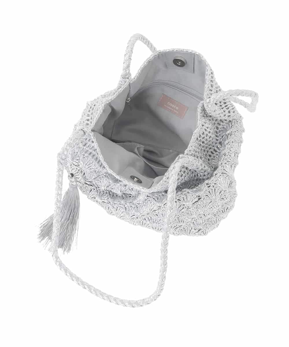 ZM5GE06060 al'aise modulation(アレーズモジュレーション) メタルコードメッシュショルダーバッグ シルバー