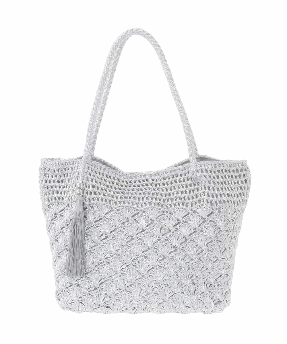 ZM5GE07060 al'aise modulation(アレーズモジュレーション) メタルコードメッシュトートバッグ シルバー