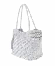 ZM5GE07060 al'aise modulation(アレーズモジュレーション) メタルコードメッシュトートバッグ シルバー