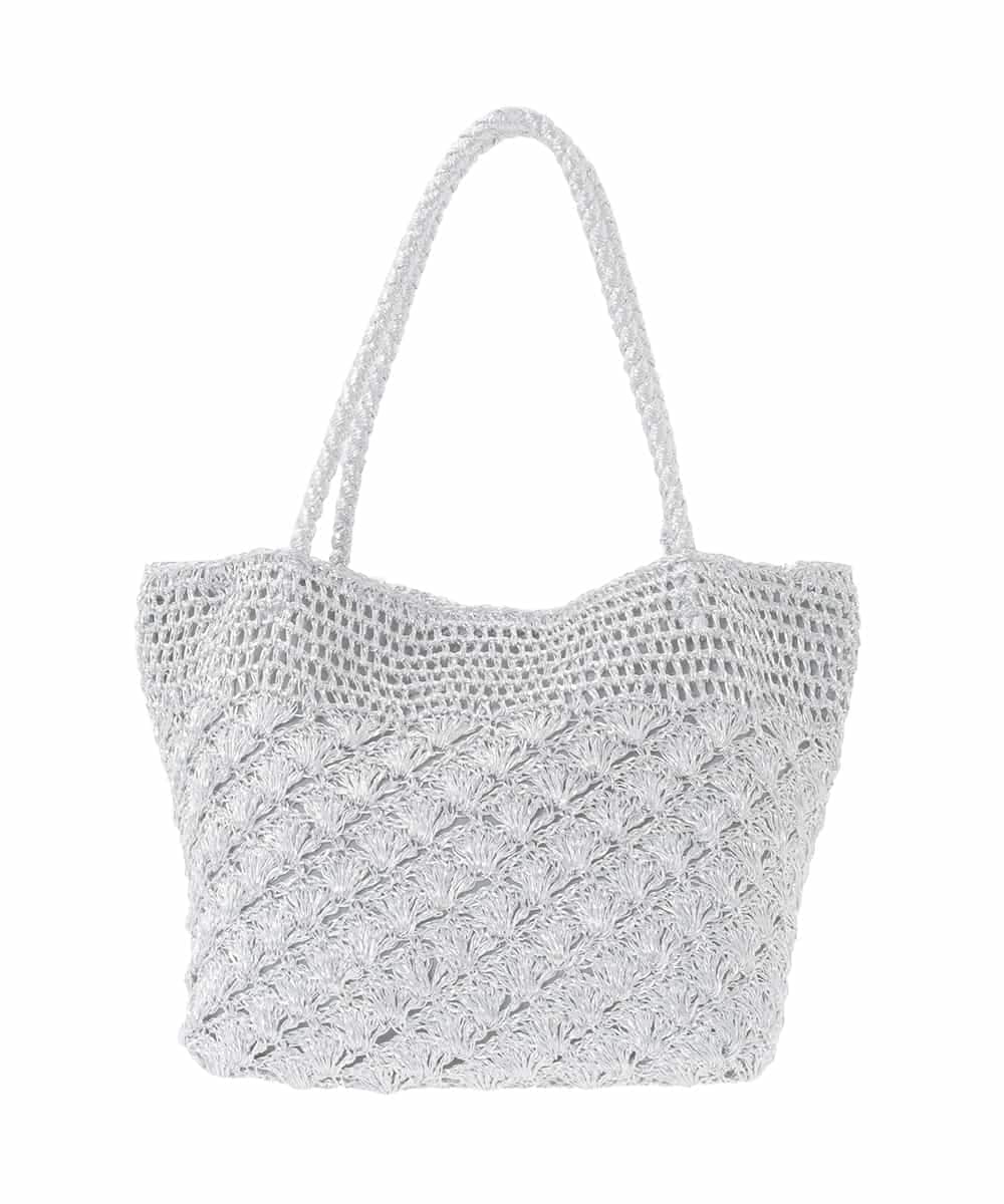 ZM5GE07060 al'aise modulation(アレーズモジュレーション) メタルコードメッシュトートバッグ シルバー