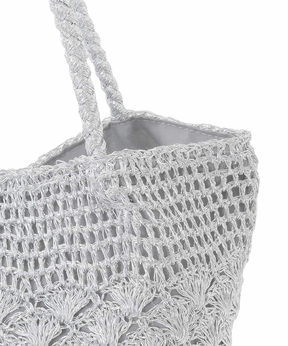 ZM5GE07060 al'aise modulation(アレーズモジュレーション) メタルコードメッシュトートバッグ シルバー