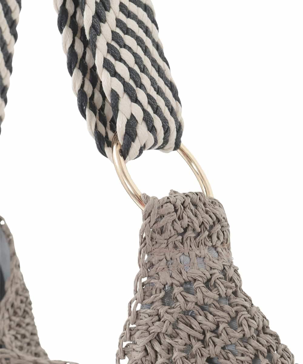 ZM5GE08060 al'aise modulation(アレーズモジュレーション) ペーパーメッシュワンショルダーバッグ グレー