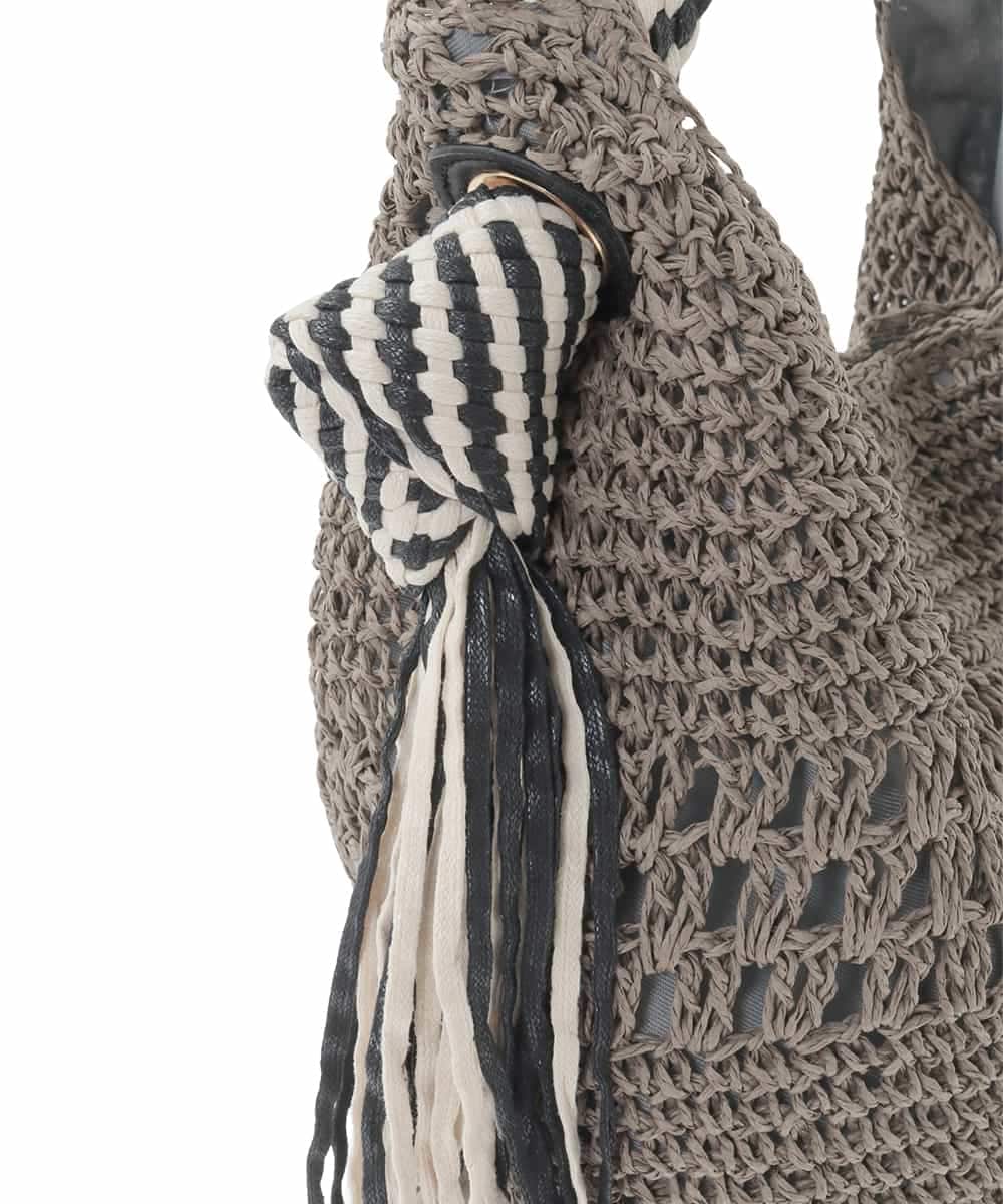 ZM5GE08060 al'aise modulation(アレーズモジュレーション) ペーパーメッシュワンショルダーバッグ グレー