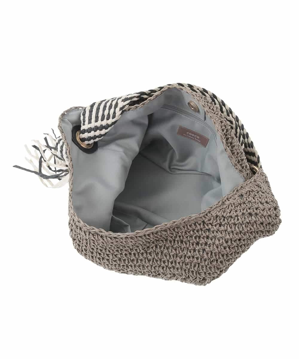 ZM5GE08060 al'aise modulation(アレーズモジュレーション) ペーパーメッシュワンショルダーバッグ グレー