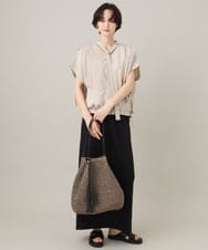 ZM5GE09089 al'aise modulation(アレーズモジュレーション) タッセルアクセントかごバッグ グレー