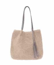ZM5GE09089 al'aise modulation(アレーズモジュレーション) タッセルアクセントかごバッグ ベージュ