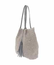 ZM5GE09089 al'aise modulation(アレーズモジュレーション) タッセルアクセントかごバッグ グレー