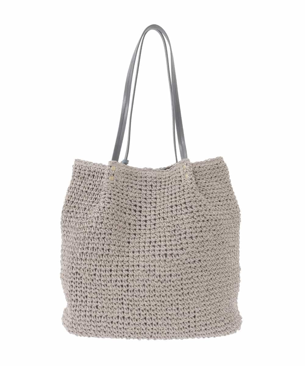ZM5GE09089 al'aise modulation(アレーズモジュレーション) タッセルアクセントかごバッグ グレー