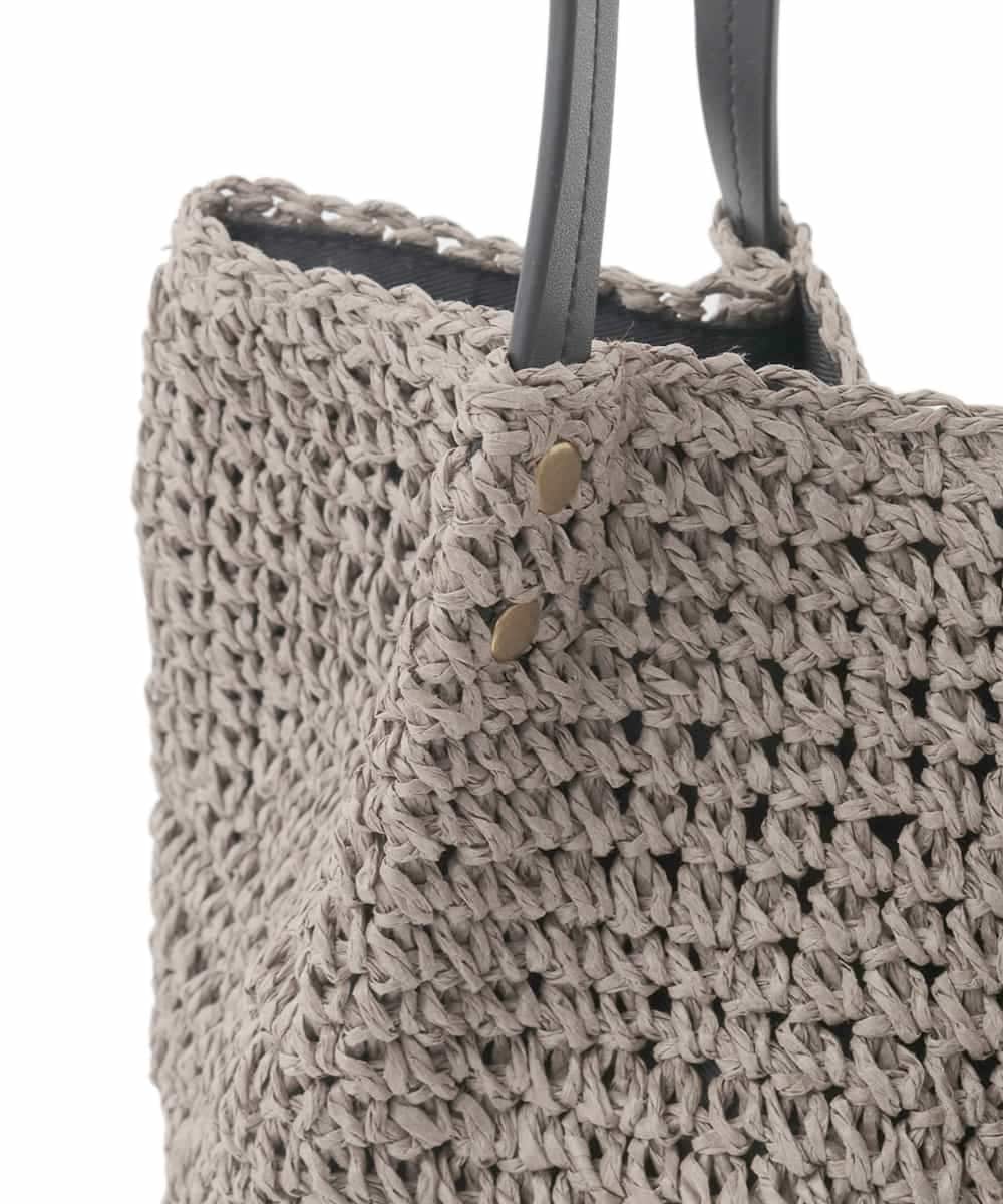 ZM5GE09089 al'aise modulation(アレーズモジュレーション) タッセルアクセントかごバッグ グレー