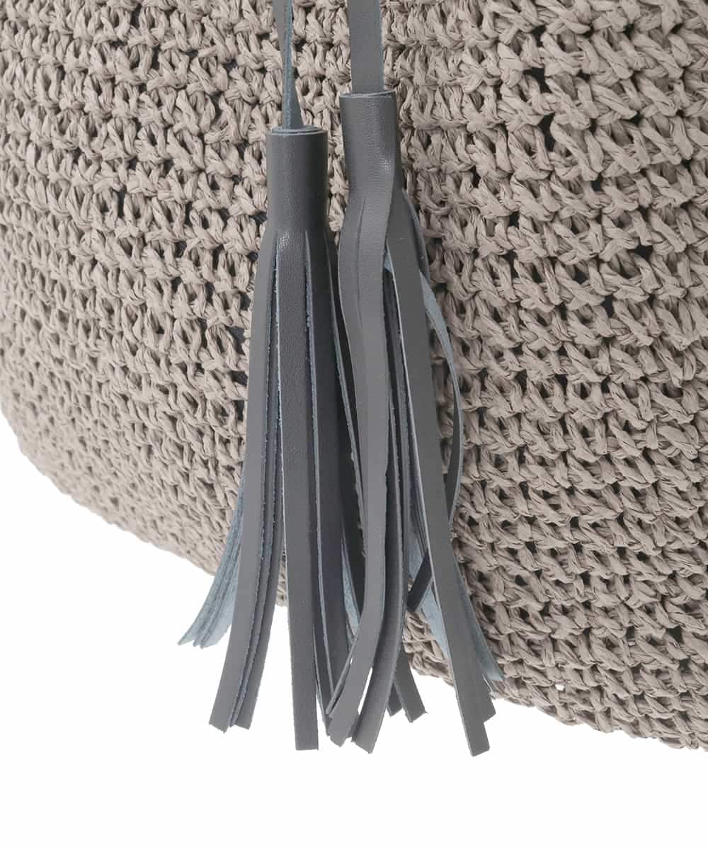 ZM5GE09089 al'aise modulation(アレーズモジュレーション) タッセルアクセントかごバッグ グレー