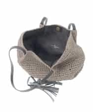 ZM5GE09089 al'aise modulation(アレーズモジュレーション) タッセルアクセントかごバッグ グレー