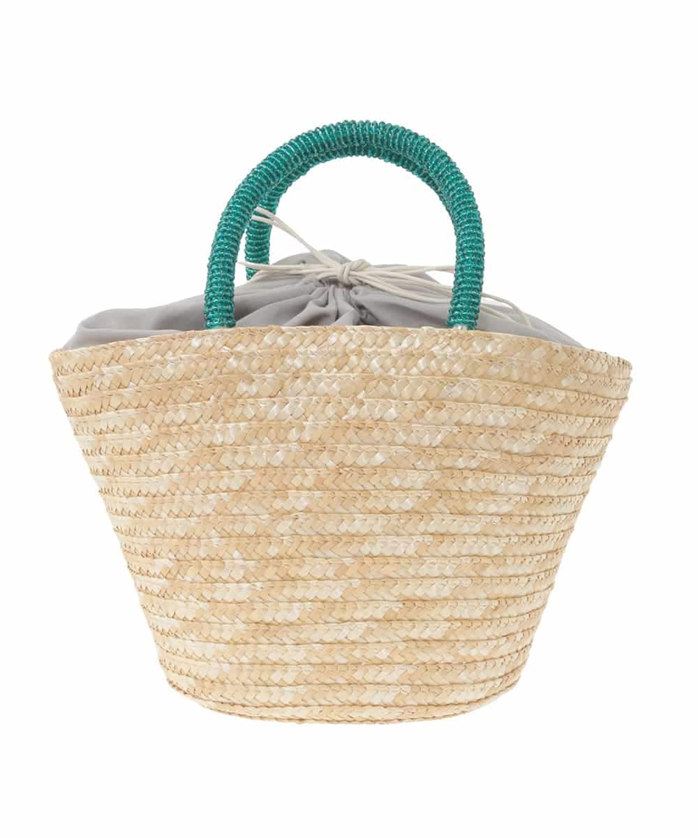 ZM5GE10070 al'aise modulation(アレーズモジュレーション) スマイリービーズハンドルかごバッグ ベージュ