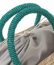 ZM5GE10070 al'aise modulation(アレーズモジュレーション) スマイリービーズハンドルかごバッグ ベージュ