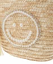 ZM5GE10070 al'aise modulation(アレーズモジュレーション) スマイリービーズハンドルかごバッグ ベージュ