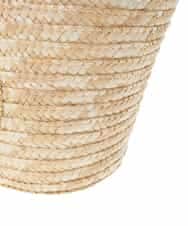 ZM5GE10070 al'aise modulation(アレーズモジュレーション) スマイリービーズハンドルかごバッグ ベージュ