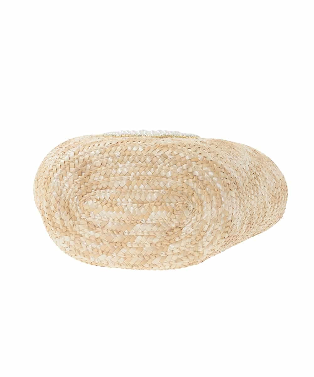 ZM5GE10070 al'aise modulation(アレーズモジュレーション) スマイリービーズハンドルかごバッグ ベージュ