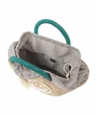 ZM5GE10070 al'aise modulation(アレーズモジュレーション) スマイリービーズハンドルかごバッグ ベージュ