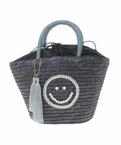 ZM5GE10070 al'aise modulation スマイリービーズハンドルかごバッグ