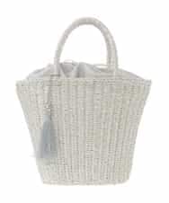 ZM5GE12060 al'aise modulation(アレーズモジュレーション) タッセルポイント巾着かごトート シルバー