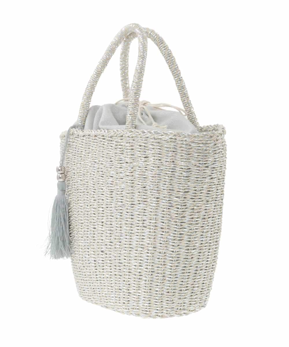 ZM5GE12060 al'aise modulation(アレーズモジュレーション) タッセルポイント巾着かごトート シルバー