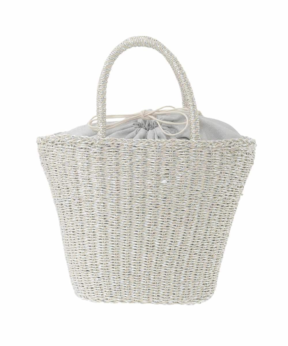 ZM5GE12060 al'aise modulation(アレーズモジュレーション) タッセルポイント巾着かごトート シルバー