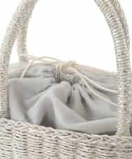 ZM5GE12060 al'aise modulation(アレーズモジュレーション) タッセルポイント巾着かごトート シルバー