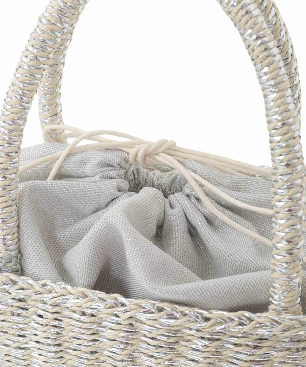 ZM5GE12060 al'aise modulation(アレーズモジュレーション) タッセルポイント巾着かごトート シルバー