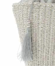 ZM5GE12060 al'aise modulation(アレーズモジュレーション) タッセルポイント巾着かごトート シルバー