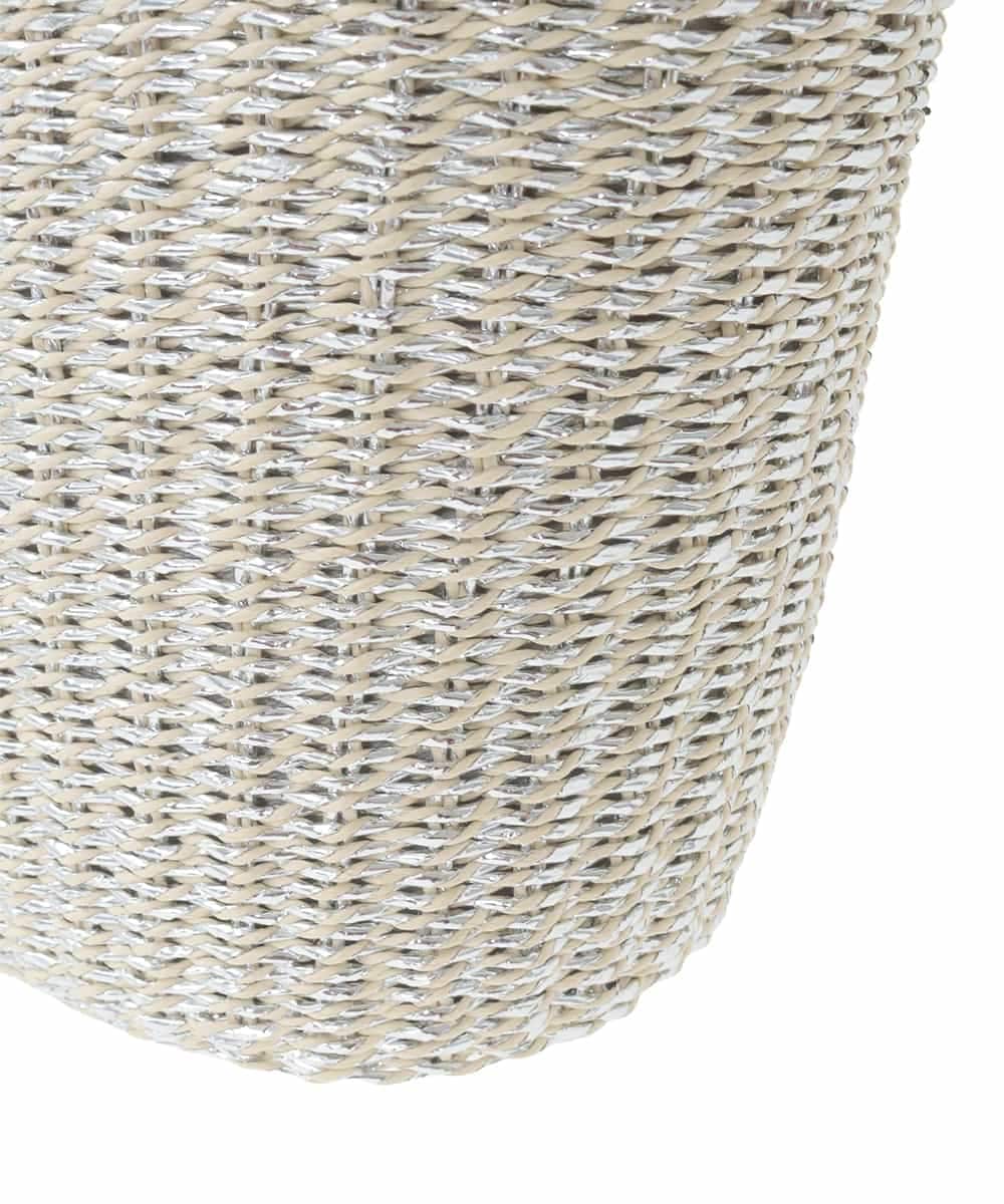 ZM5GE12060 al'aise modulation(アレーズモジュレーション) タッセルポイント巾着かごトート シルバー