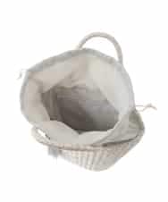 ZM5GE12060 al'aise modulation(アレーズモジュレーション) タッセルポイント巾着かごトート シルバー