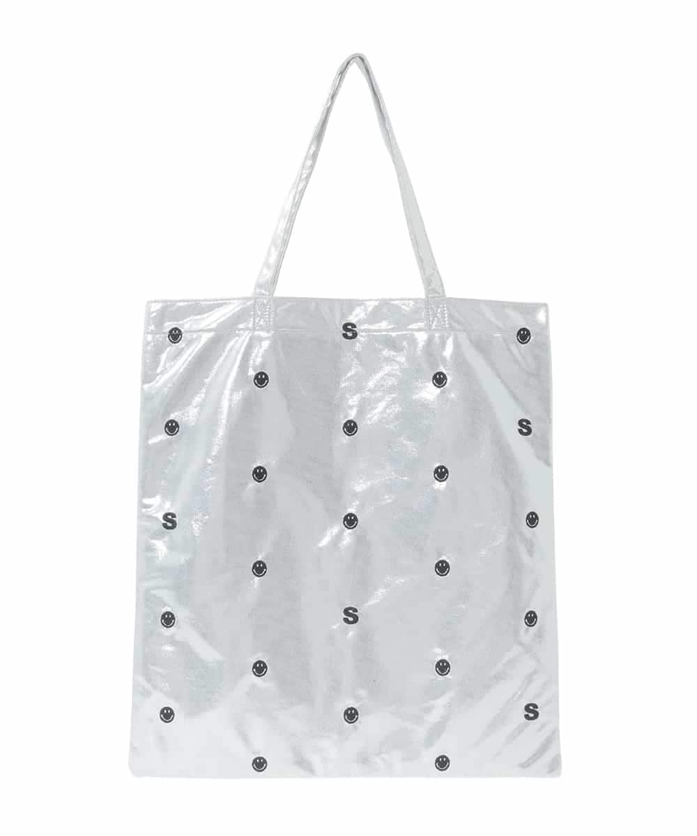 ZM5GE13050 al'aise modulation(アレーズモジュレーション) スマイリーメタルスクエアトート シルバー