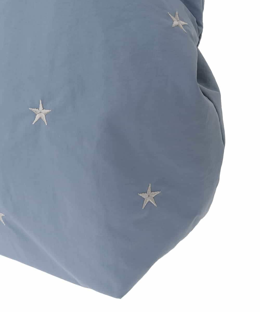 ZM5GE21050 al'aise modulation(アレーズモジュレーション) 【2WAY】スター刺繍トートバッグ ライトブルー