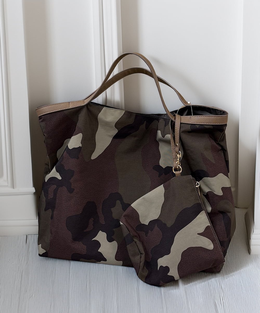 ZM5GE28049 al'aise modulation(アレーズモジュレーション) カモフラージュビッグトートバッグ カーキ