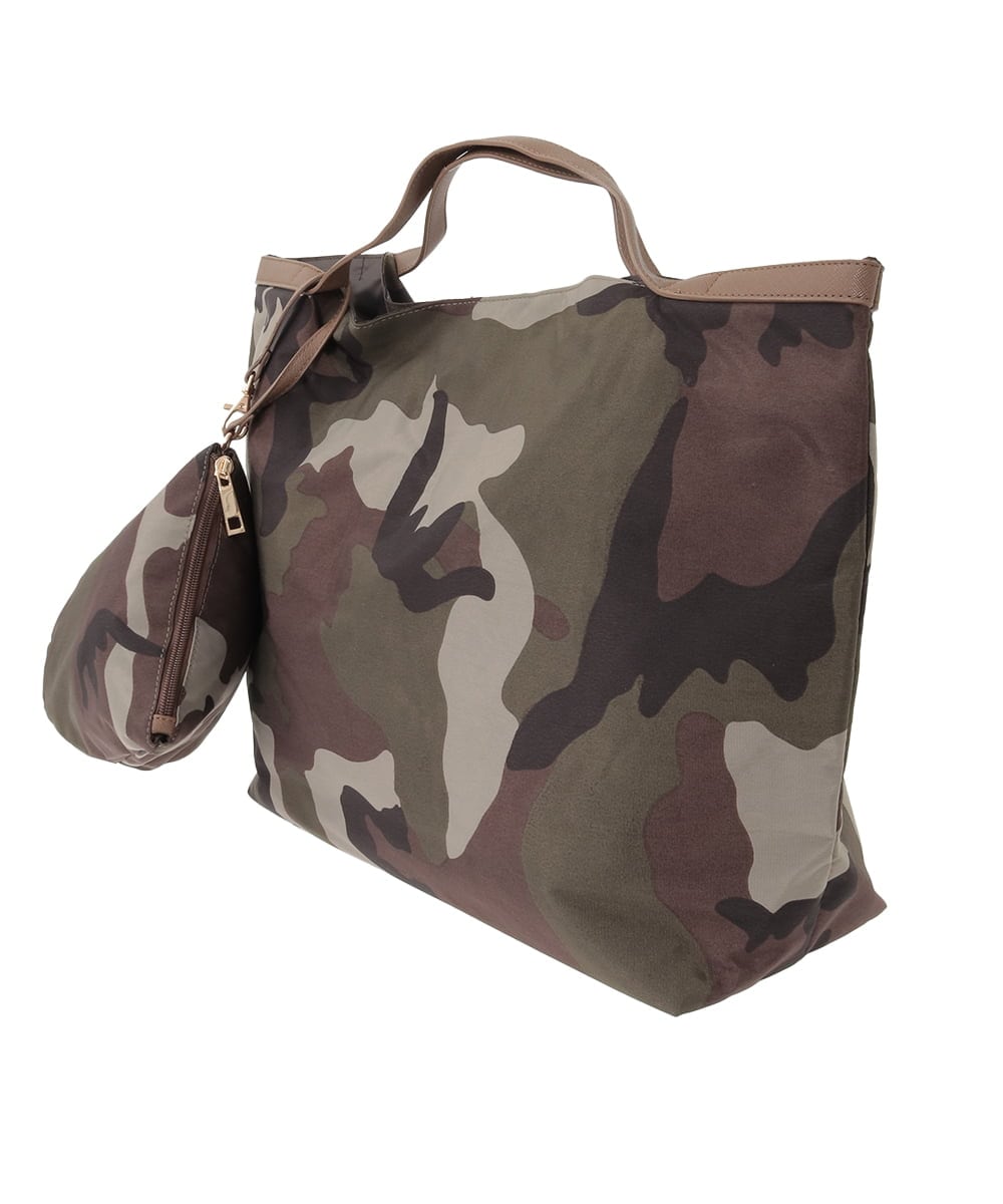 ZM5GE28049 al'aise modulation(アレーズモジュレーション) カモフラージュビッグトートバッグ カーキ