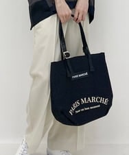 ZM5GT04150 al'aise modulation(アレーズモジュレーション) 【日本製】ロゴ入りマルシェトート ブラック