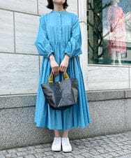 ZM5GT13043 al'aise modulation(アレーズモジュレーション) 【日本製】配色ブラックトートバッグ マスタード