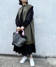 ZM5GT13043 al'aise modulation(アレーズモジュレーション) 【日本製】配色ブラックトートバッグ パープル