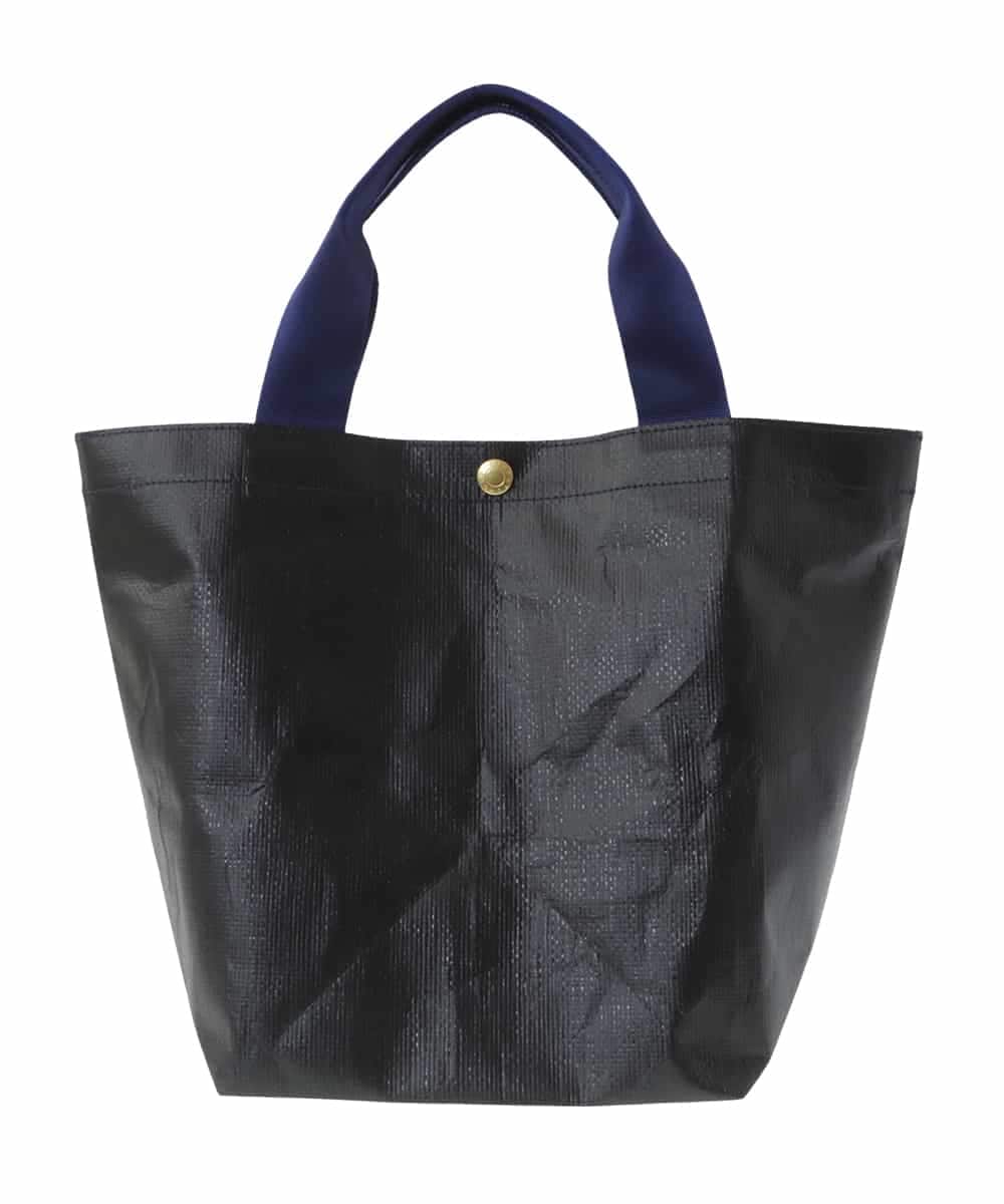 ZM5GT13043 al'aise modulation(アレーズモジュレーション) 【日本製】配色ブラックトートバッグ ネイビー