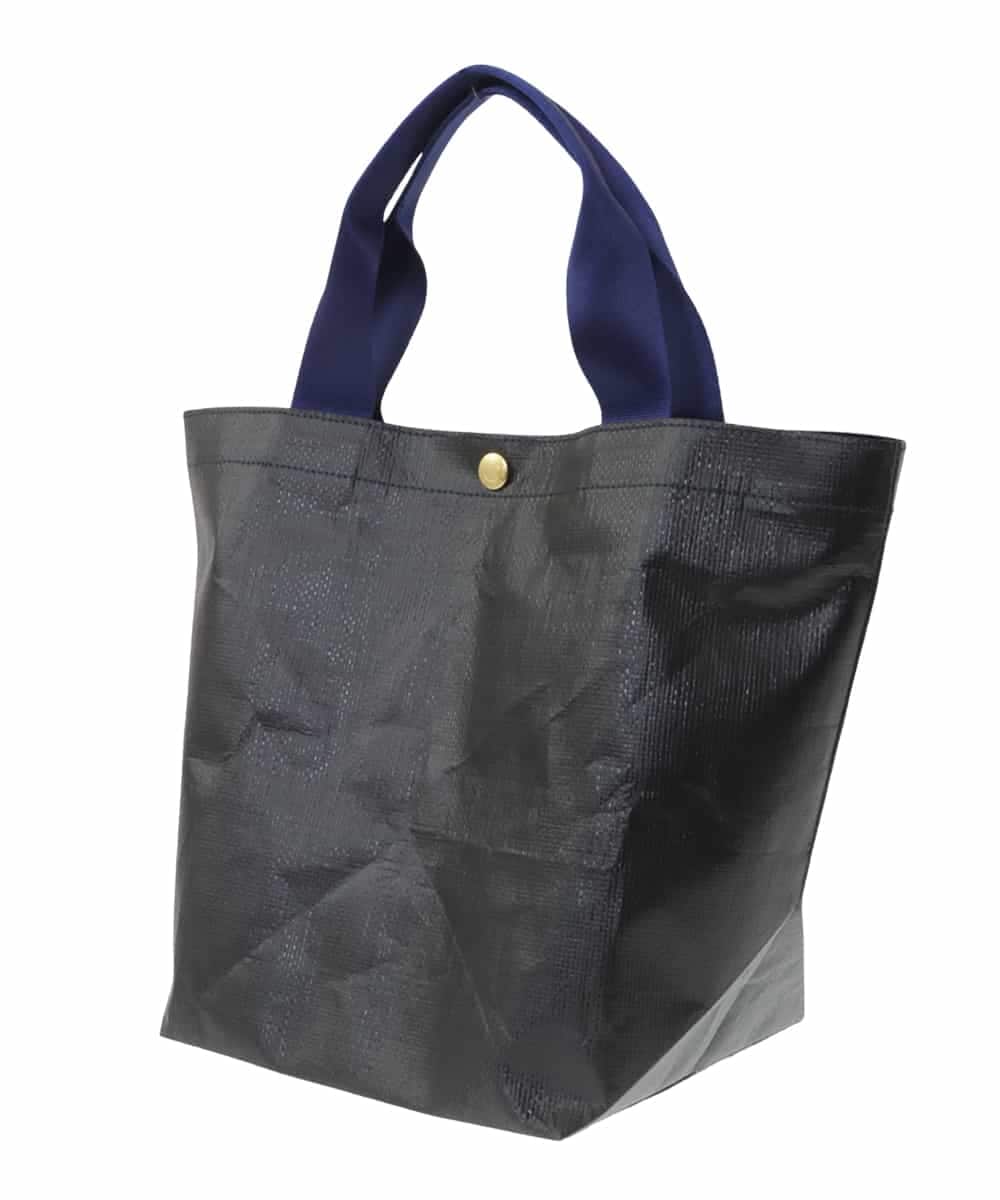 ZM5GT13043 al'aise modulation(アレーズモジュレーション) 【日本製】配色ブラックトートバッグ ネイビー