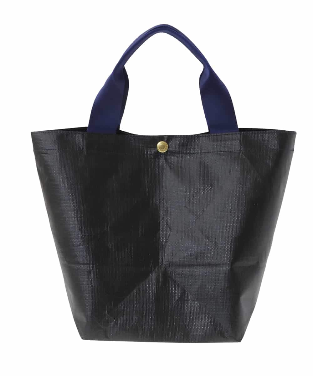 ZM5GT13043 al'aise modulation(アレーズモジュレーション) 【日本製】配色ブラックトートバッグ ネイビー