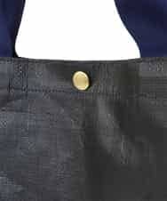 ZM5GT13043 al'aise modulation(アレーズモジュレーション) 【日本製】配色ブラックトートバッグ ネイビー